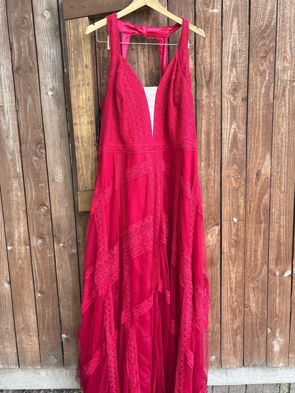 NWT City Chic Amour Red Boho Divine Whimsy Lace Maxi Dress - Picture 3 of 7